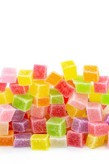 Assortment of colorful fruit jelly candy