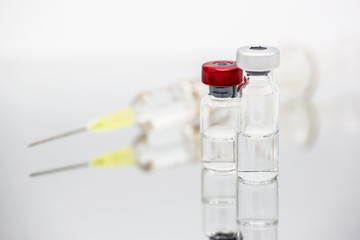 Vaccine with hypodermic syringe and needle 