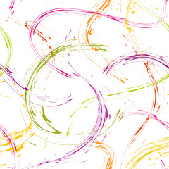 Seamless paint  background with drops and splashes,  bright watercolor pattern  