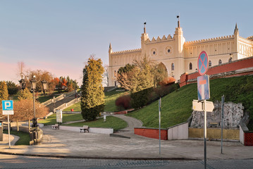 Tramonto Piazza Castello Di Lublin Polonia