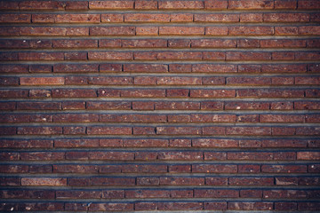 Various length brick wall background. Barcelona, Spain.