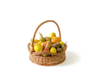 Full handle basket with fruit