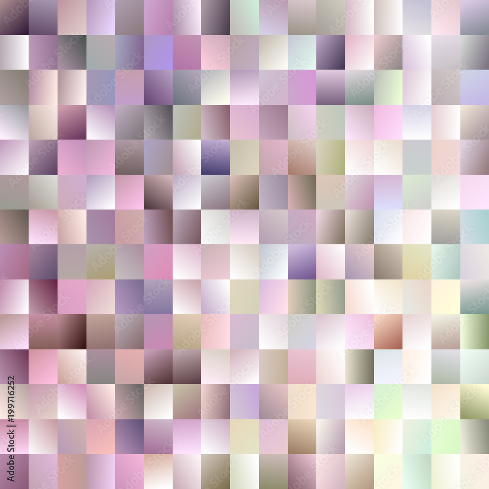 Poster geometrical mosaic rectangle background - modern vector design from gradient rectangles in light ton