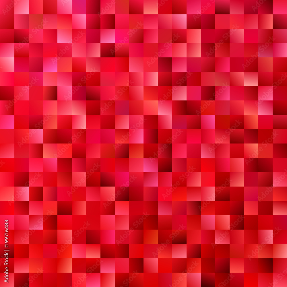 Aufkleber abstract geometrical square background - gradient mosaic vector illustration from squares in red ton