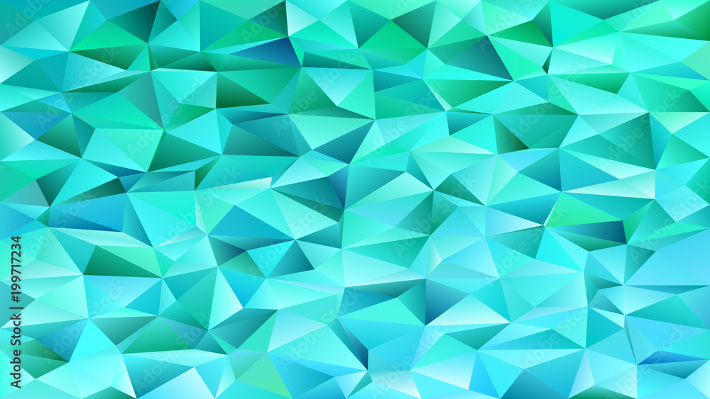 Poster polygonal abstract chaotic triangle pattern background - vector mosaic graphic design