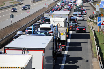 Stau auf der Autobahn