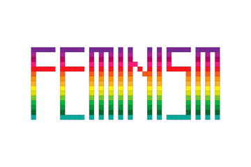 Trendy background rainbow feminism colorful