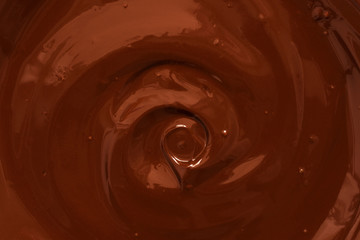 Chocolate texture. Background of liquid chocolate.