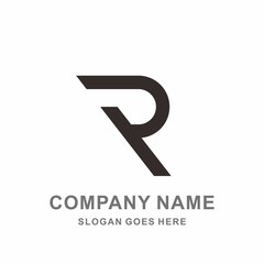 Monogram Letter R Geometric Square Space Architecture Interior Construction Business Company Stock Vector Logo Design Template