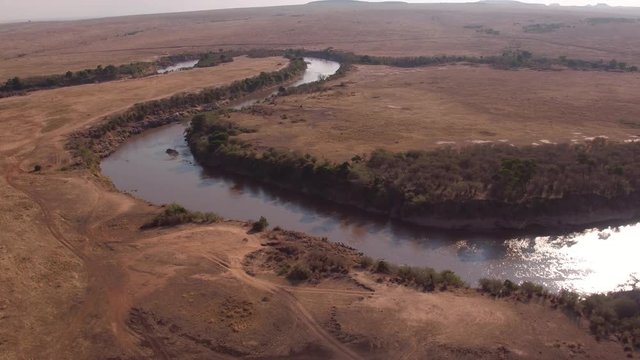 Aerial of the Mara river