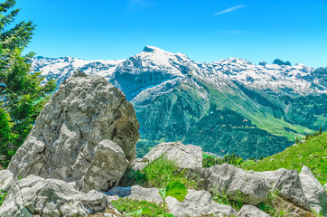 Alps. Landscape of the Swiss Alps, Engelberg Resort