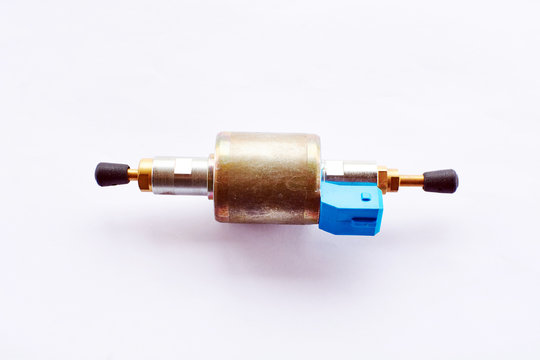 fuel pump a plunger type liquid heater of the engine on a white background