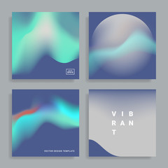 design templates with vibrant gradient shapes - obrazy, fototapety, plakaty