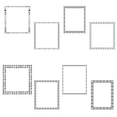 Frame with space for text. A set of frames with traditional African patterns. Ethnic ornament. Vector illustration.