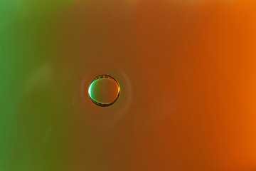 One air bubble on water surface