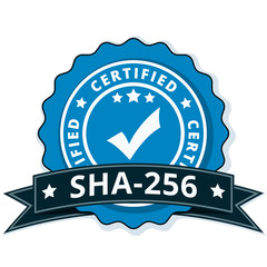 SHA-256 Certified label illustration