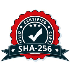 SHA-256 Certified label illustration