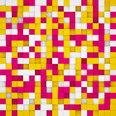 3d render abstract background. Colored Cubes.