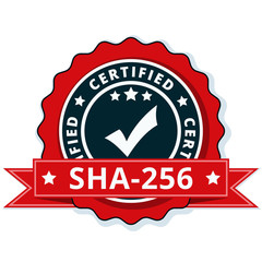 SHA-256 Certified label illustration