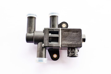 electromagnetic fuel system climate control car truck fuel valve on white background