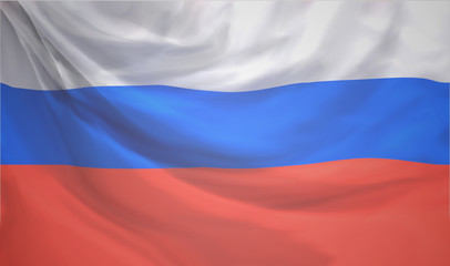 Flag of Russia russian flag background 3d rendering