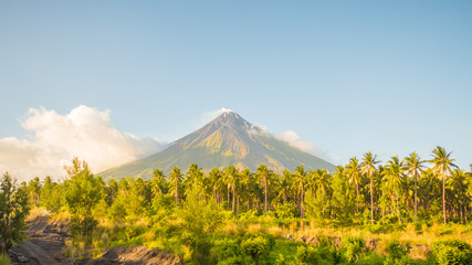 Mayon Volcano in Legazpi, Philippines. Mayon Volcano is an active volcano and rising 2462 meters...