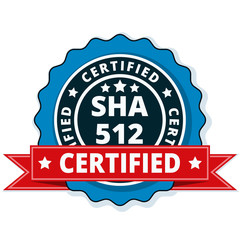 SHA-512 Certified label illustration