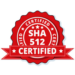 SHA-512 Certified label illustration