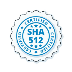 Naklejka premium SHA-512 Certified label illustration