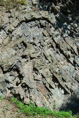 Felswand im Vitsenböhl Steinbruch in Düdinghausen