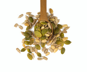 salad seed mix isolated on white