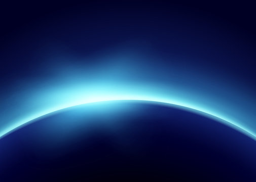 Earth with Blue Light