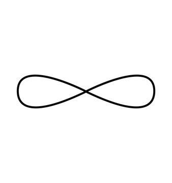 Simple infinity symbol, used in science