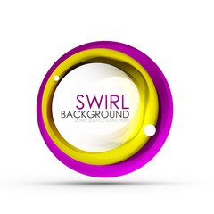 Spiral swirl flowing lines 3d vector abstract digital motion background design. Rotating concept