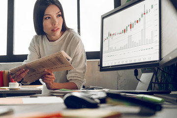 Indicators of the currency market in the newspaper