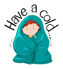 Flashcard design for have a cold