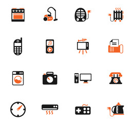 home appliances icon set