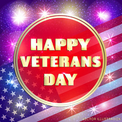 Colorful illustration for Happy Veterans day.