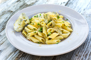 Pasta con carciofi e bottarga, Cucina Sarda