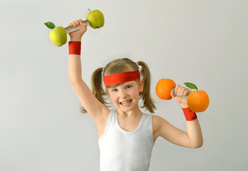 Kid, child athlete. Conceptual photography.