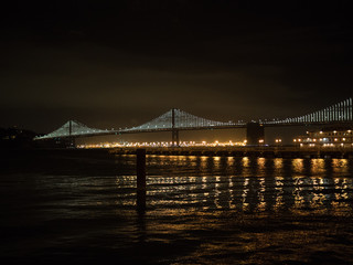 Fototapeta na wymiar San Francisco Bay Bridge at Night