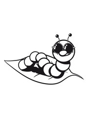 raupe witzig blatt sonnenbrille