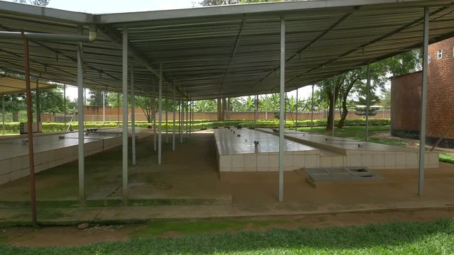 Mass graves at Nyamata Church