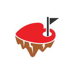 Love Golf, Sport Logo Template Ready For Use