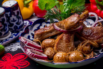 Kazan kebab on plate