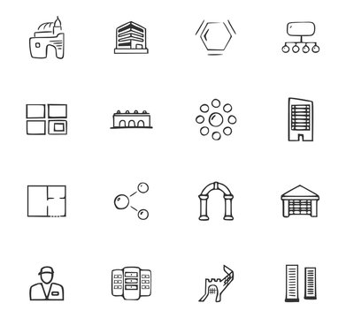 Doodle Communication icons set