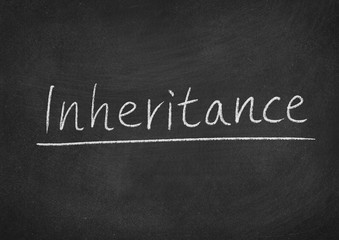 Fototapeta premium inheritance concept word on a blackboard background
