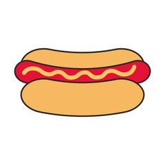 hot dog fast food vector illustration design
