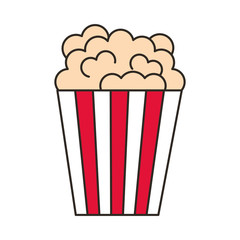 pop corn fast food vector illustration design
