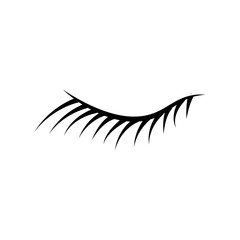 Fototapeta na wymiar female eye close with lashes vector illustration design